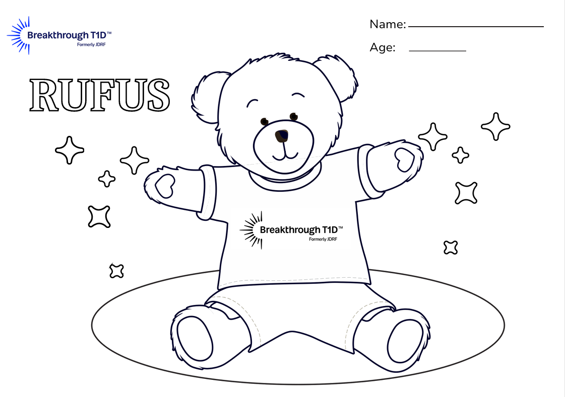 T1D Rufus Colouring Sheet
