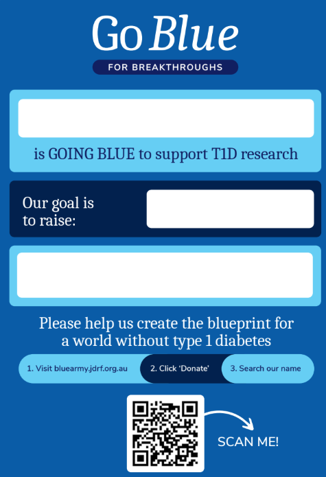 Go Blue for Breakthroughs poster