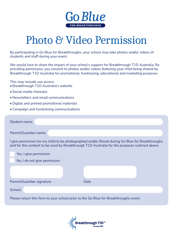 Go Blue Media Permission Form