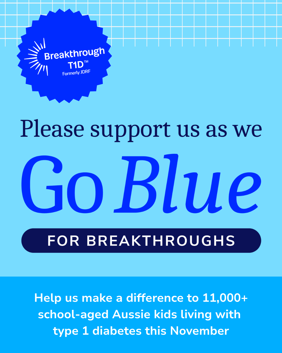 Support our school - Go Blue Social Tile